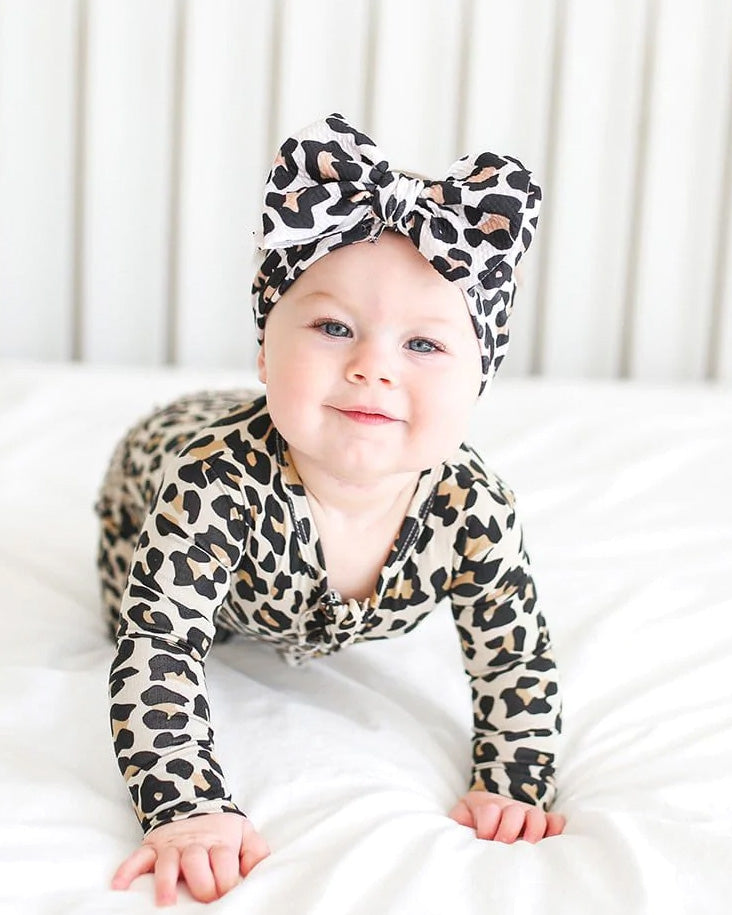 Leopard Ruffled Zippered One Piece – You+Baby Store